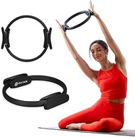 Gaiam Pilates Ring Fitness Circle - Lightweight & Durable Foam Padded Handles, Flexible Resistance E