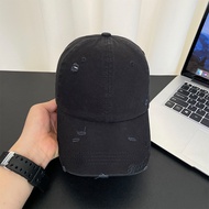 Casual Ripped Wide-Brimmed Female Simple Hat Showing Face Small Baseball Cap Spring Summer 23 Male S