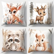 1PC/4 PCS Animal Theme Printed Pillowcase 45*45cm(excluding Pillow)