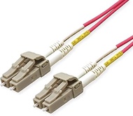 ROLINE Fibre Optic Cable 50/125µm OM4, LC/LC, Low-Loss Connector, Purple, 0.5 m