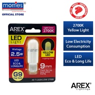 AREX Lighting LED Bulb AR T-L5G9-2.5W 2700K G9 Cap Base (Yellow)