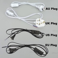 UK AU EU US AC desk lamp Power supply extend connector Adapter cable repair Cord electric Switch Plu