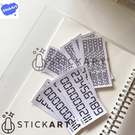 [STICKART] Digital Number Stickers/ Journal Stickers Journal Stickers PREMIUM MATERIALS AND QUALITY