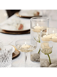 10入組白色浪漫漂浮蠟燭，適用於婚禮和節日派對 - 創意蠟製品，用於訂婚裝飾