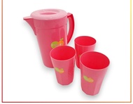 Mitra Loka Teko Set Plastik 4 In 1 Pink Golden Sunkist