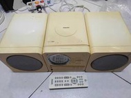 附遙控Philips飛利浦Music Cube方塊型超迷你音響CD USB FM都正常MCM103/96面板裂 泛黃 浴