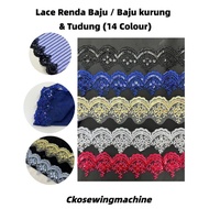 [1 Meter ] Lace Renda Sulam Baju / Lace Baju Kurung / Border Lace / Lace Tudung / Moden Baju