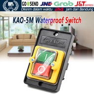 Saklar Kao Saklar Pengaman KAO-5M Saklar Mesin Bubut Mesin Penggiling Water Proof Power Push Button 