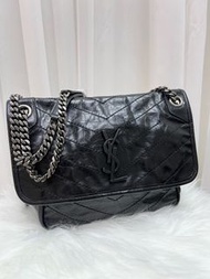 低價‼️ YSL Niki中號黑銀 99🆕 近全新‼️