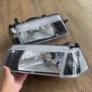 Iswara 03 Head Lamp Crystal Smoke + Signal Lampu Depan Hitam Saga Iswara MMC VR4