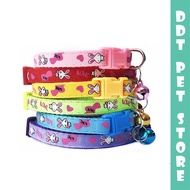 DDT PET STORE ! Color buckle Rabbit Printed 1.0 / 1.5 cm patch cloth collar collar pet dog cat colla