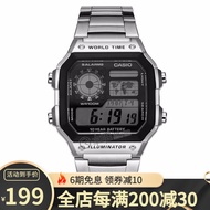 卡西欧（CASIO） 卡西欧小方表(CASIO)电子表 男士多功能防水学生运动手表 AE-1200WHD-1AV