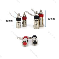 33mm 40mm metal Spring Terminal Speaker Amplifier Spring Self-Locking power Socket Push-Type plug fo