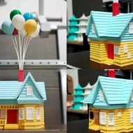 Creative Model House 3D Flying House Travel Notes Printing Ornaments K8BI