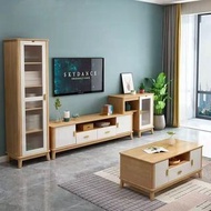 _電視櫃全實木北歐簡約日式風小戶型客廳臥室茶几組合儲物電視機櫃