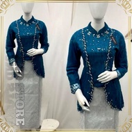 Kebaya Songket Klasik Kebaya Batik Indonesia Kebaya Songket New Tile Kutu Kebaya Set - New Sequined 