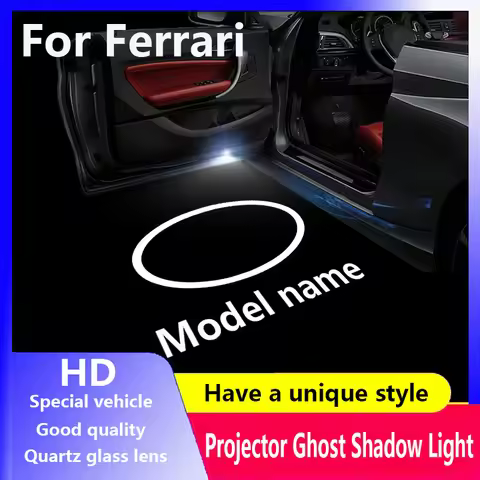 LED Car Door Welcome Light Projector Ghost Shadow Logo Lamp For Ferrari F8 488 599 FF 458 612 F12 81