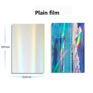 50 Sheets Broken Glass Hologram Cold Lamination Film Sticker A4 Sheets Star Shiny Dots Card Photo Ho