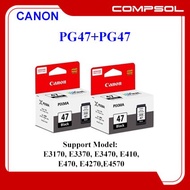 Canon PG-47 (15ML) Black 2 units Ink Cartridges Support Model : E3170, E3370, E3470, E410, E470, E42