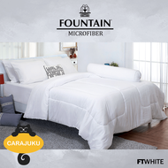 FOUNTAIN ชุดผ้าปูที่นอน สีขาว WHITE FTWHITE #ฟาวเท่น ชุดเครื่องนอน 3.5ฟุต 5ฟุต 6ฟุต ผ้าปู ผ้าปูที่นอ