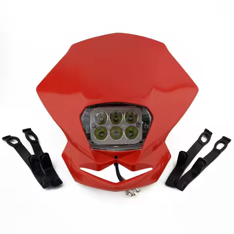 Universal Motocross LED Headlights Lamp Enduro For KLX KDX RMZ DRZ DR XR YZ CR Headlight Fairing Dir
