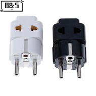 【B&S Dec】 1 to 2 Splitter Germany France 5mm plug to universal UK/US/EU/AU 2/ 3 pin socket （sg）