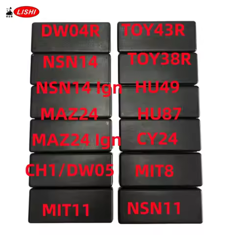 2 in 1 Lishi Tools NSN14 Ign MAZ24 IGN DW04R CH1 HU87 MIT11 MIT8 HU49 CY24 NSN11 FO38 HON42 Lishi To