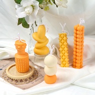 3D Home Decor Silicone Moulds For Festival Gifts Epoxy Resin DIY Candle Molds Silicone Irregular Pillar