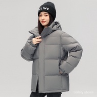 Ready Stock Unisex White Duck Down Down Jacket Winter White Duck Down Jacket Short Loose Street Wear Jacket Hooded White Duck Down Down Jacket Youth Couple Hooded Korean Casual Sho