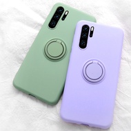Luxury Soft Silicone Case For Huawei P30 Pro P40 Mate 20 P20 P20pro Nova3i Metal Ring Holder Rubber Shockproof Back Cover Huawei P30Pro Cases