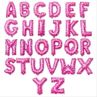 PINK Letter Foil Balloon 16 Inch 40cm Alphabet AZ Foil Balloon (1pcs)