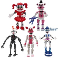 5Pcs/Set Five Nights at Freddy's Toys with Movable Joints Funtime Freddy Foxy Lightening Action Figu