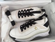 Chanel white/beige trainers 厚底波鞋 Size 39