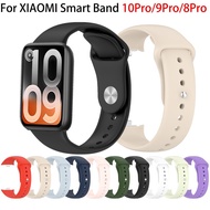 Silicone Strap For Xiaomi smart Band 10 Pro/9 Pro/8 Pro Miband 8 9 10 Pro Wrist Band smart watch Acc