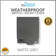 [GREY] reTouch IP55 Waterproof and Weatherproof Switch and Socket Protective Cover for All Standard 