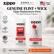 Zippo USA Replacement Genuine Flint + Wick (Batu + Sumbu) | 100% Original and Authentic