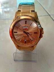 Jam Tangan Pria Analog Swiss Army SA 5843G Rose Gold Kwalitas Original