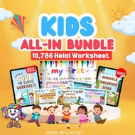 [PDF Digital] Worksheet Sekolah Lengkap Mewarna Tracing Matematik Maze Kuiz Animasi & Jawi