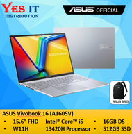 ASUS Laptop Vivobook 16 (A1605V) AMB9088WS / AMB9089WS  Intel® Core™ i5-13420H Processor 16GB RAM me
