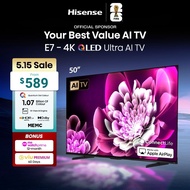Hisense E7Q 55 inch 4K QLED Ultra AI TV | Quantum Dot | Eye Shielding | Dolby Vision & Atmos