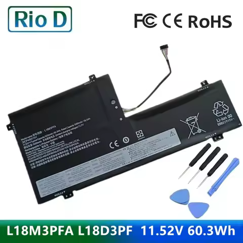 New L18D3PF2 11.52V 60.3Wh Laptop Battery for Lenovo Yoga C740-15IML Yoga C740-15 L18M3PFA 5B10T8373