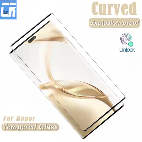 3D Curved Fingerprint Unlock Screen Protector For Honor 200 100 90 70 60 50 Pro Plus X9B X9A X40 X50