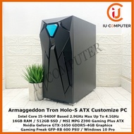 ARMAGGEDDON TRON HOLO-5 ATX CUSTOMIZE GAMING INTEL CORE I5-9400F 16GB RAM 512GB SSD GTX1650 USED DES