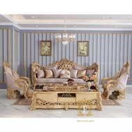 kursi tamu/Set sofa mewah classic  modern / sofa mewah sultan / sofa cantik ukiran jepara terbaru