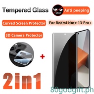 2 IN 1 Privacy Film Redmi Note 13 Pro Plus for Tempered Glass Redmi Note 13 Pro+ 15 14 Pro Plus 3D F