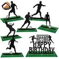 CheeseArrow 13 Pcs Soccer Party Table Decorations Soccer Table Centerpieces Paper Soccer Player Silh