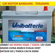 UNIBAT Aki Kering NS60L aki mobil NISSAN GRAND LIVINA EVALIA CALYA