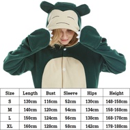 Anime Pokemon Snorlax Onesie Sleepwear Polar Fleece Pajama Adult Halloween Party Costume For Women M