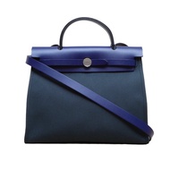 Hermes herbag 宝石蓝帆布 Z刻