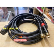 Jack wire converts 7-pin Midi din signal to AV, Lotus, RCA - 7-pin male din cable, 7-pin female midi